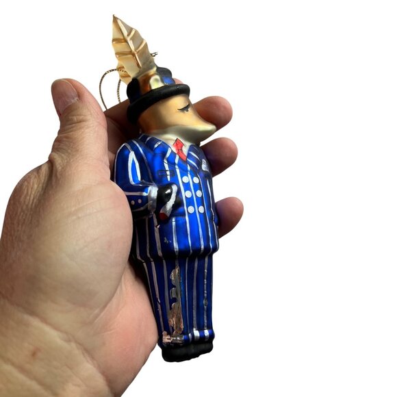 VTG Pottery Barn Reindeer Blown Glass Ornaments 1998 Set of 8 Comet Vixen Cupid - Picture 2 of 12